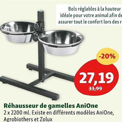 rehausseur de gamelles anione