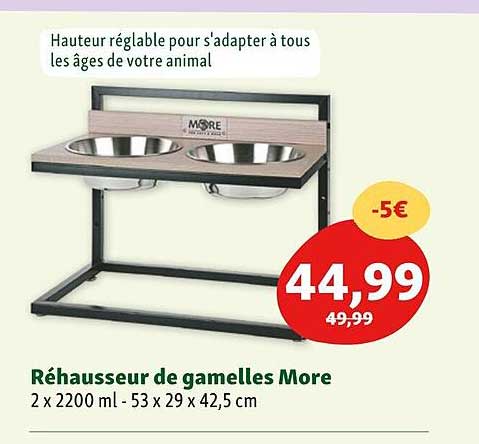 réhausseur de gamelles more