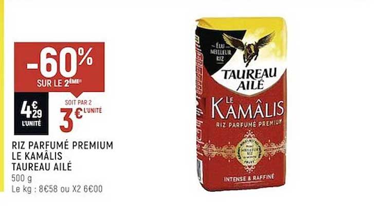 riz parfumé premium le kamâlis taureau ailé -60% sur le 2ème