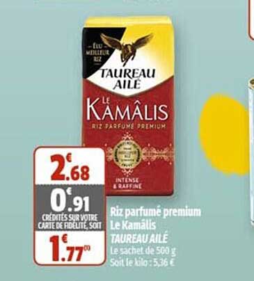 riz parfumé premium le kamális taureau ailé