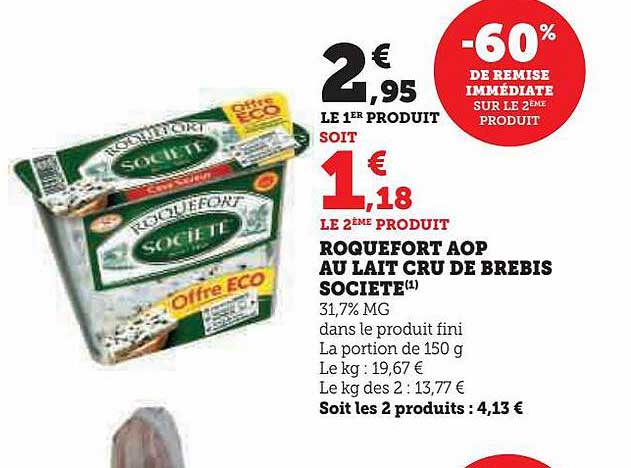 Roquefort Aop Au Lait Cru De Brebis Société