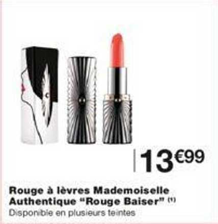 rouge à lèvres mademoiselle authentique "rouge baiser"