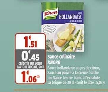 sauce culinaire knorr
