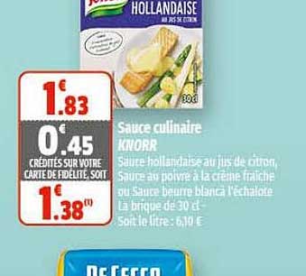 sauce culinaire knorr