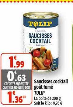 Saucisses Cocktail Goût Fumé Tulip