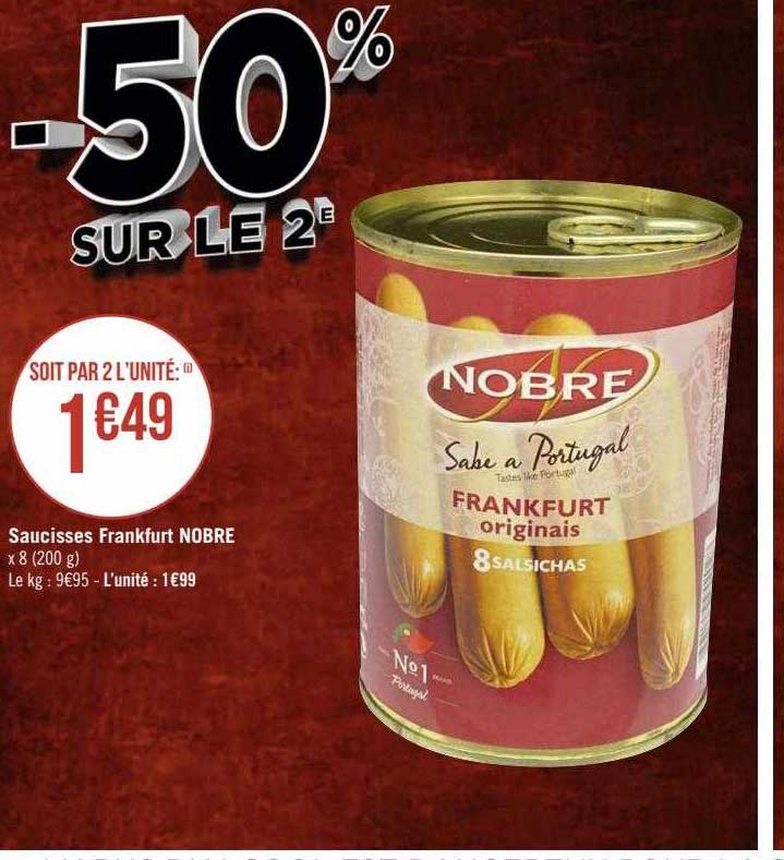 saucisses frankfurt nobre