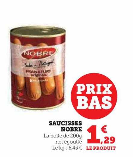 saucisses nobre