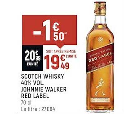 scotch whisky 40% vol johnnie walker red label