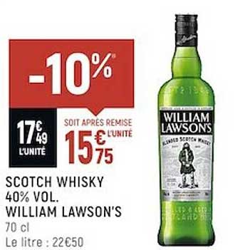 scotch whisky 40% vol. william lawson's