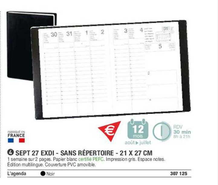 sept 27 exdi - sans répertoire 21 x 27 cm