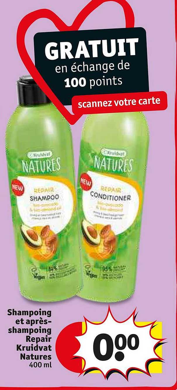 shampoing et après-shampoing repair kruidvat natures