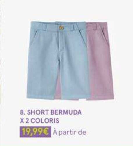 short bermuda x 2 coloris