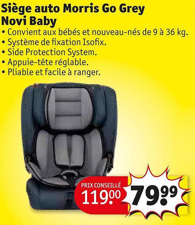 siège auto morris go grey novi baby