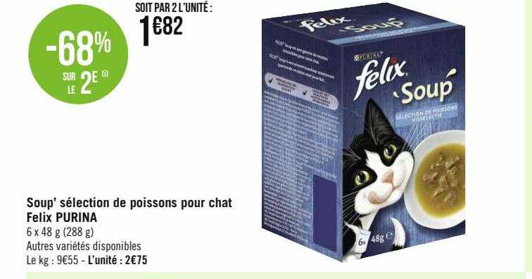 Soup' Sélection De Poissons Pour Chat Felix Purina