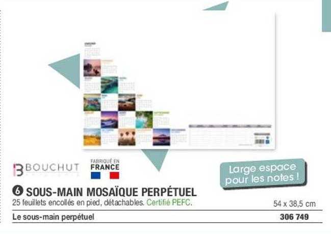 sous-main mosaïque perpétuel bouchut