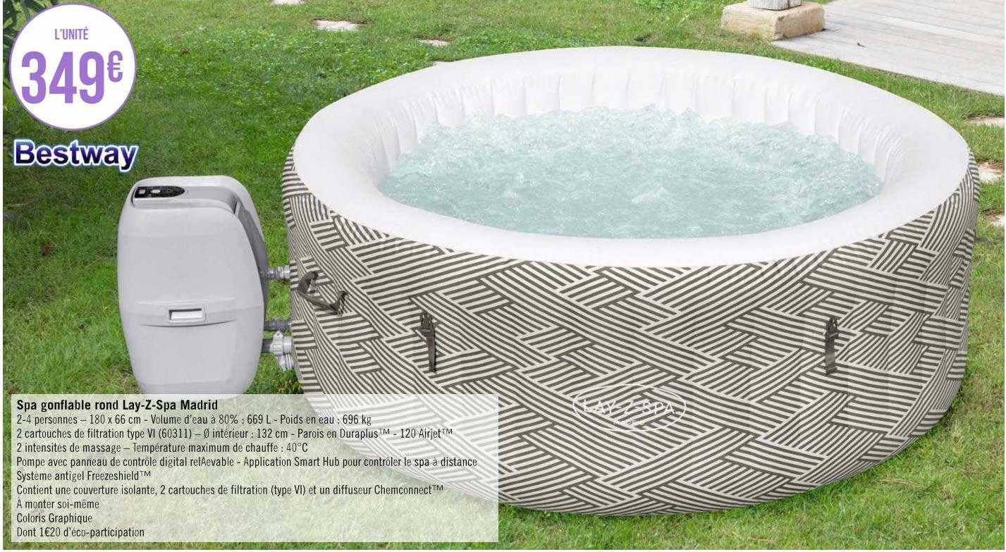 spa gonflable rond lay-z-spa madrid bestway