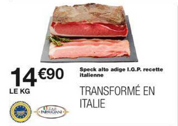 speck alto adige i.g.p. recette italienne