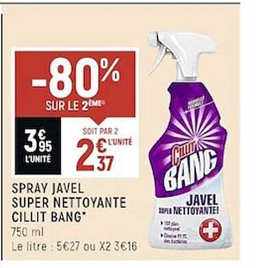 spray javel super nettoyante cillit bang