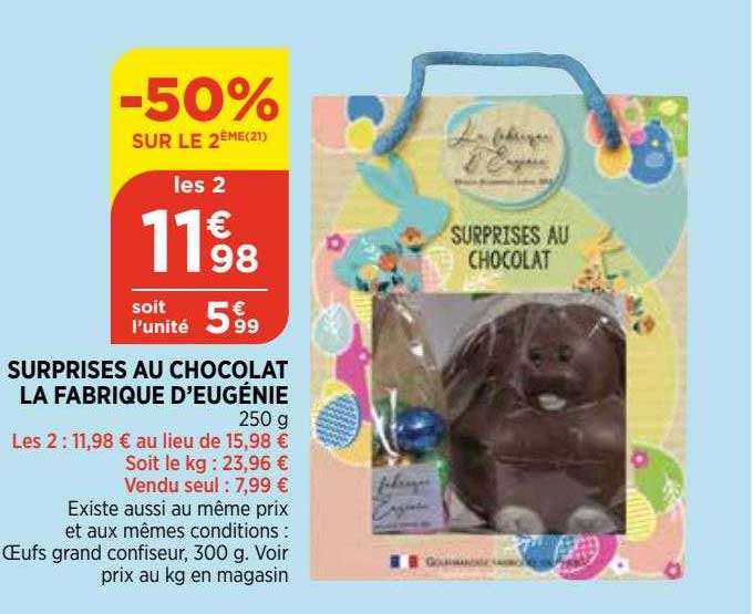 surprises au chocolat la fabrique d'eugénie