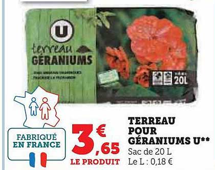 terreau pour géraniums u
