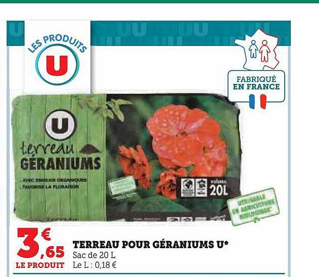 terreau pour géraniums u