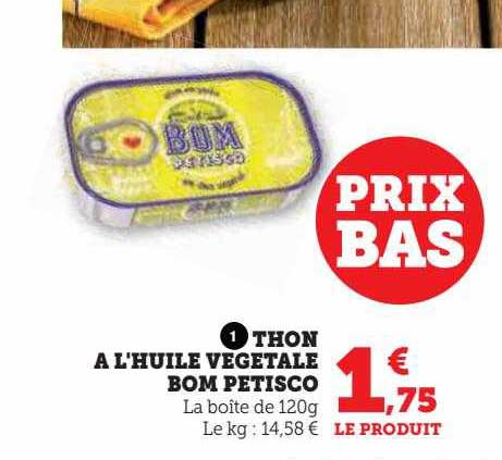 Thon à L'huile Végétale Bom Petisco