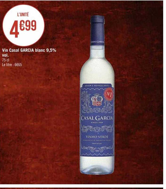 vin casal garcia blanc 9,5%