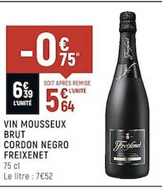 vin mousseux brut cordon negro freixenet