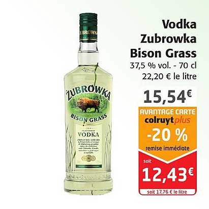 vodka zubrowka bison grass