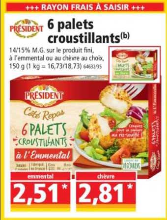6 Palets Croustillants Président