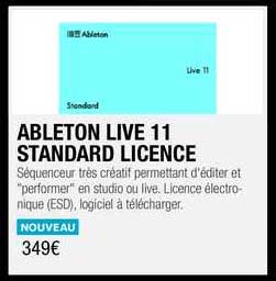 ableton live 11 standard licence