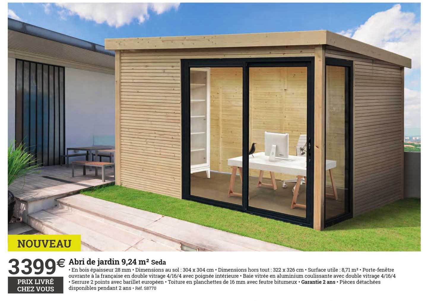 Abri De Jardin 9,24 M² Seda