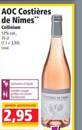 aoc costières de nômes collinium