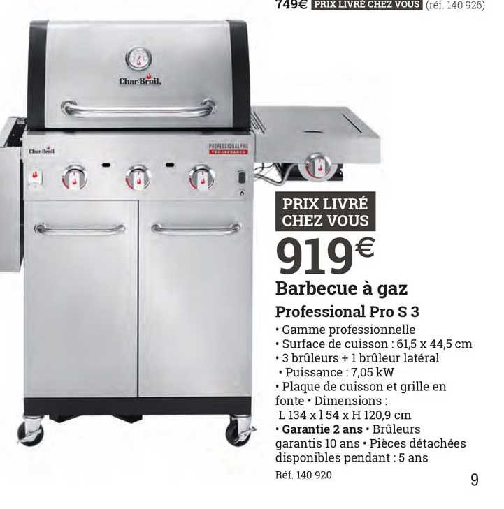 Barbecue à Gaz Professional Pro S 3