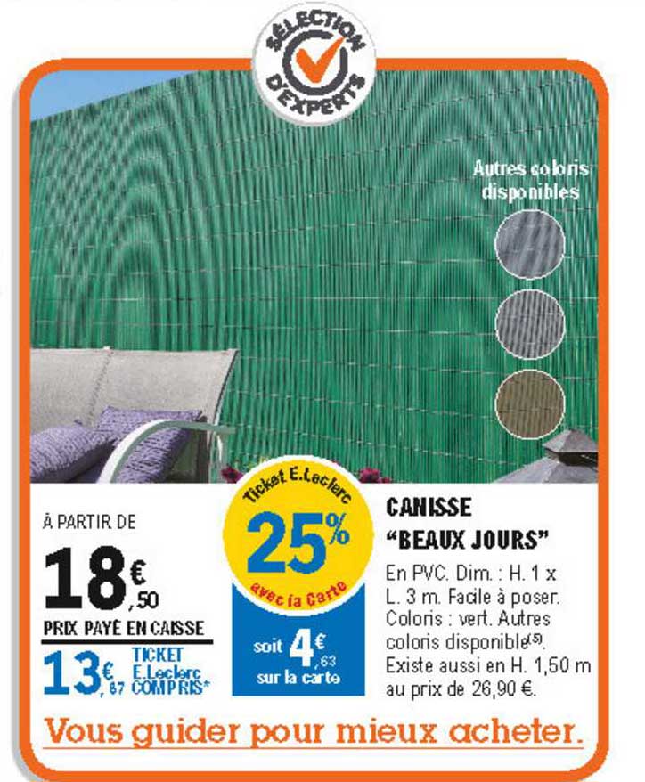 canisse "beaux jours"