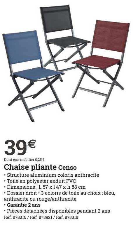 chaise pliante censo
