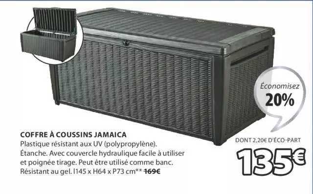 coffre à coussins jamaica