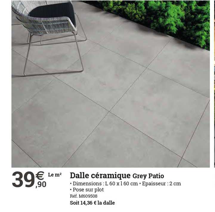 dalle céramique grey patio