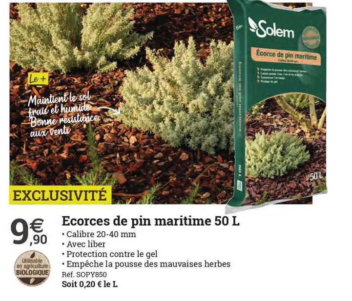 écorces De Pin Maritime 50 L