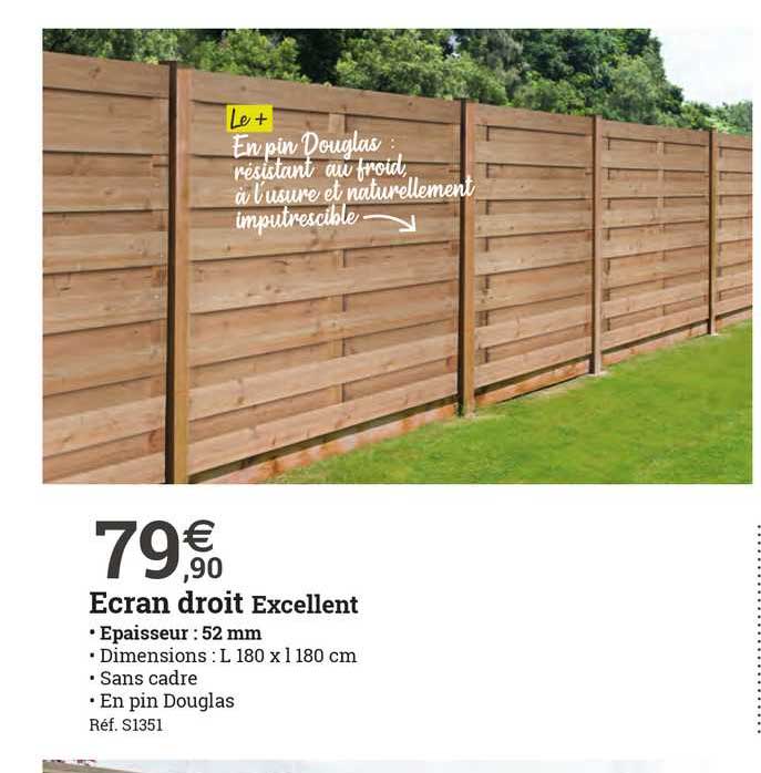 écran Droit Excellent