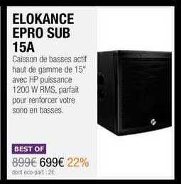 elokance epro sub 15a