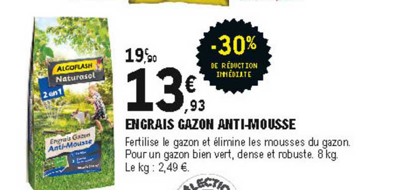 engrais gazon anti-mousse