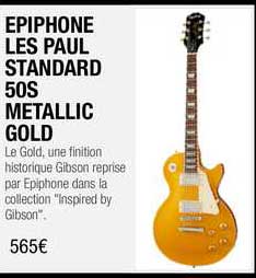 epiphone les paul standard 50s metallic gold
