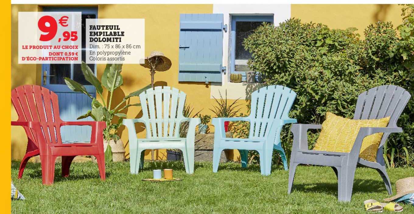 fauteuil empilable dolomiti