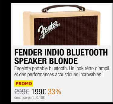 fender indio bluetooth speaker blonde
