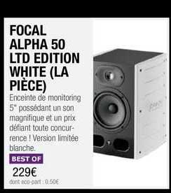 focal alpha 50 ltd edition whit (la pièce)