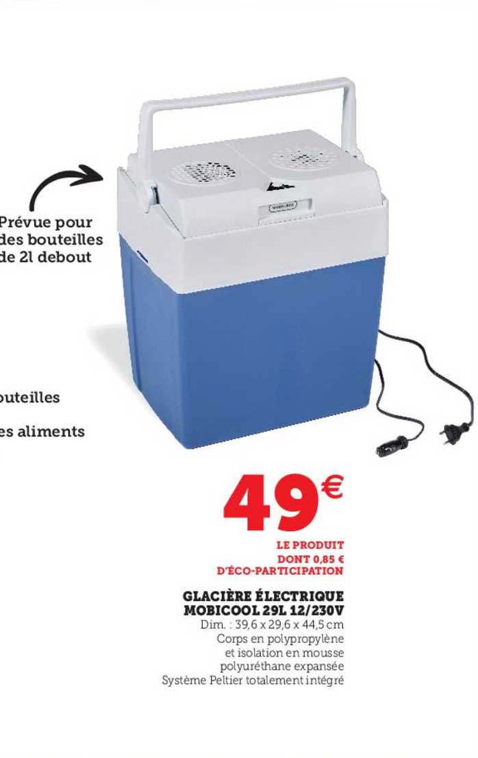 glacière électrique mobicool 29l 12-230v