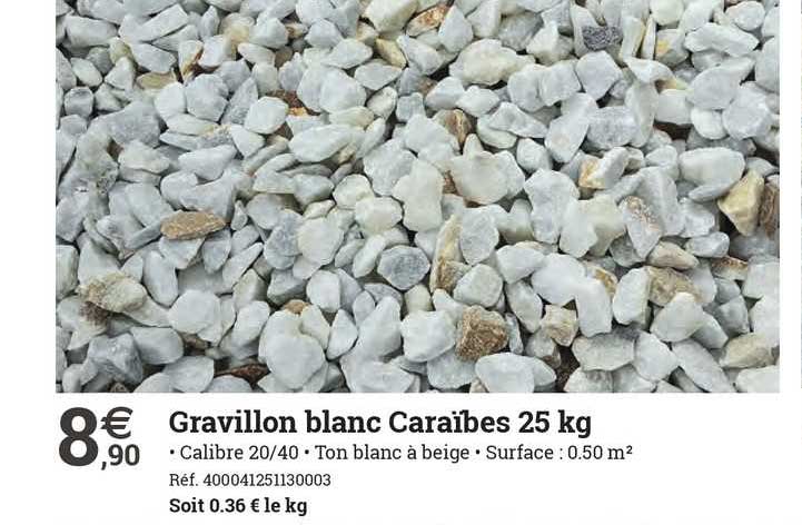 gravillon blanc caraïbes 25 kg