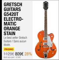 gretsch guitars g5420t electro-matic orange stain