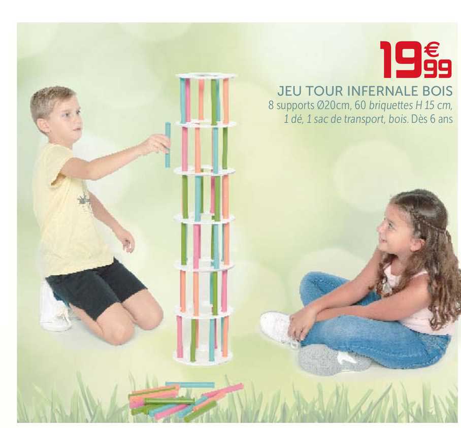 jeu tour infernale bois